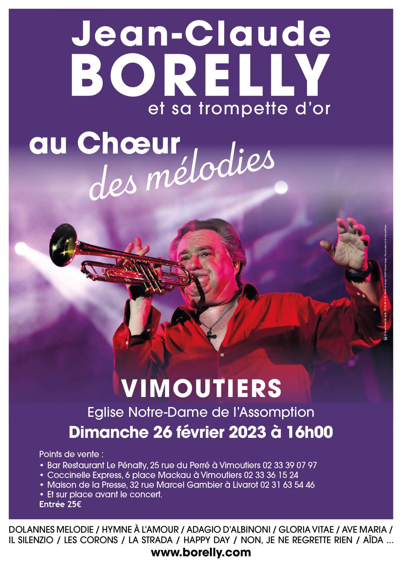 Jean Claude Borelly en concert exceptionnel Vimoutiers 61